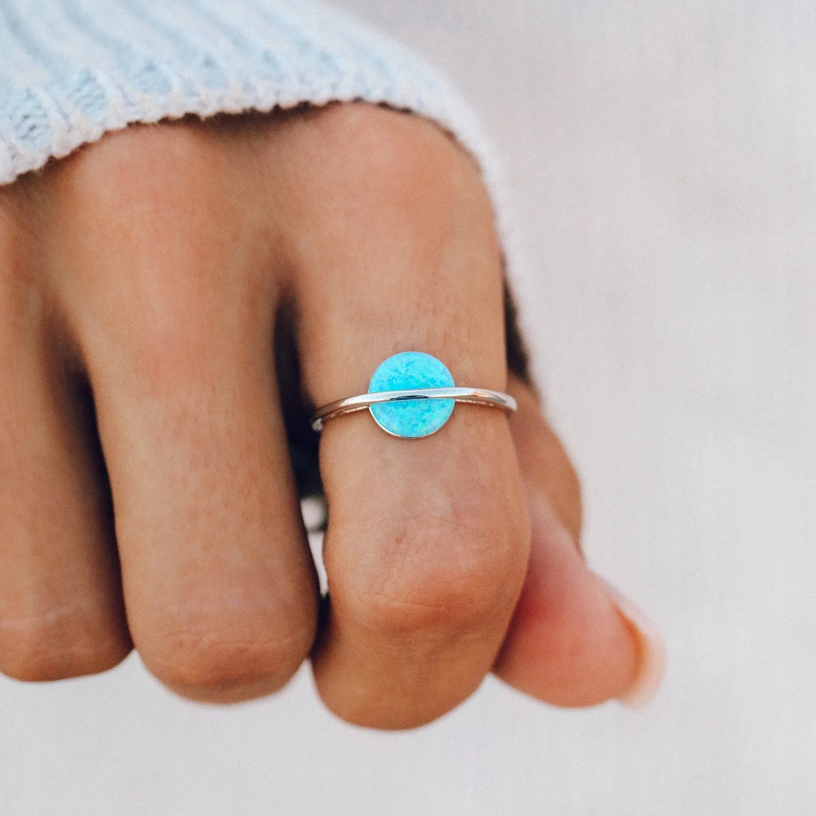 Opal Saturn Ring sold by Pura Vida product image thumbnail 2