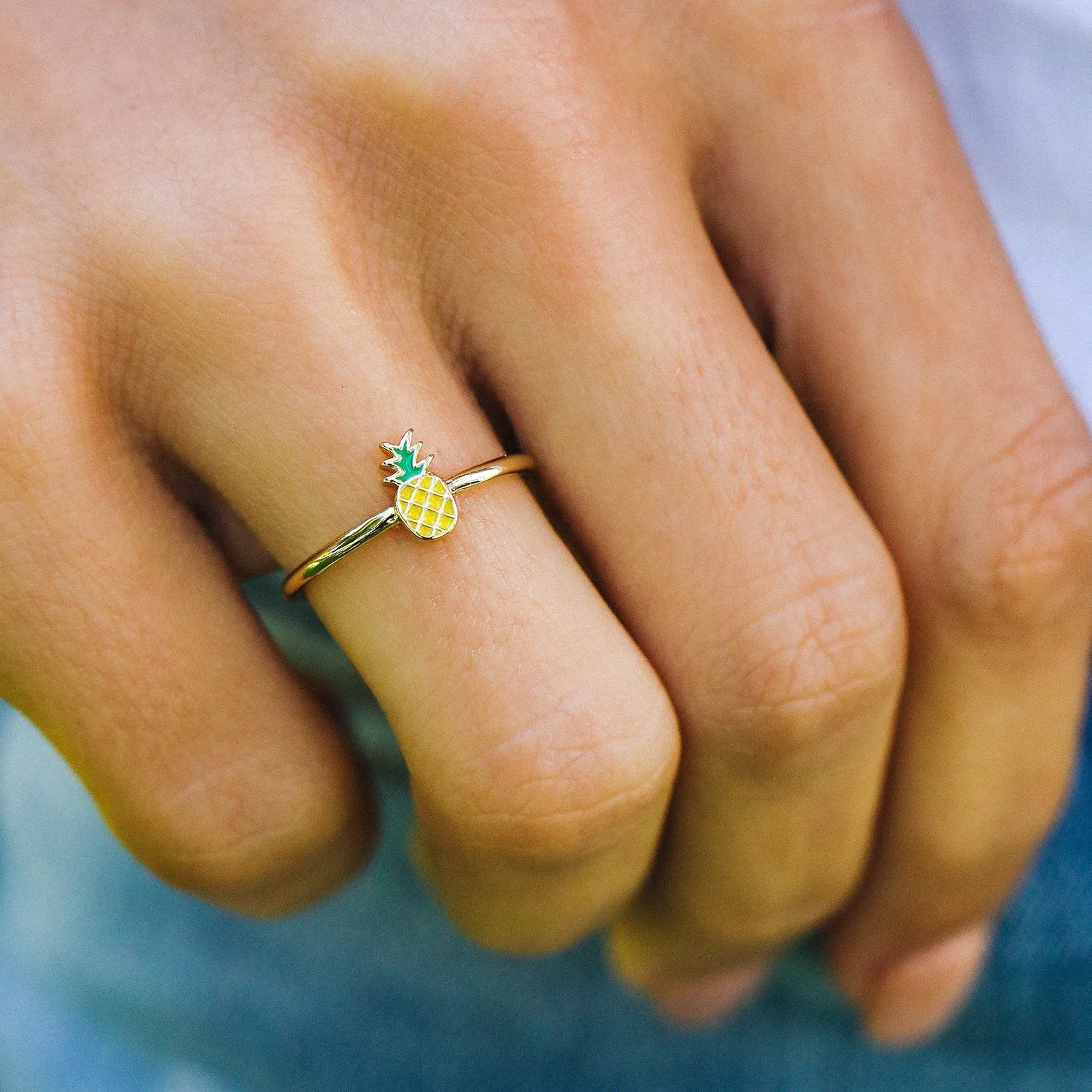 Enamel Pineapple Ring sold by Pura Vida product image thumbnail 4