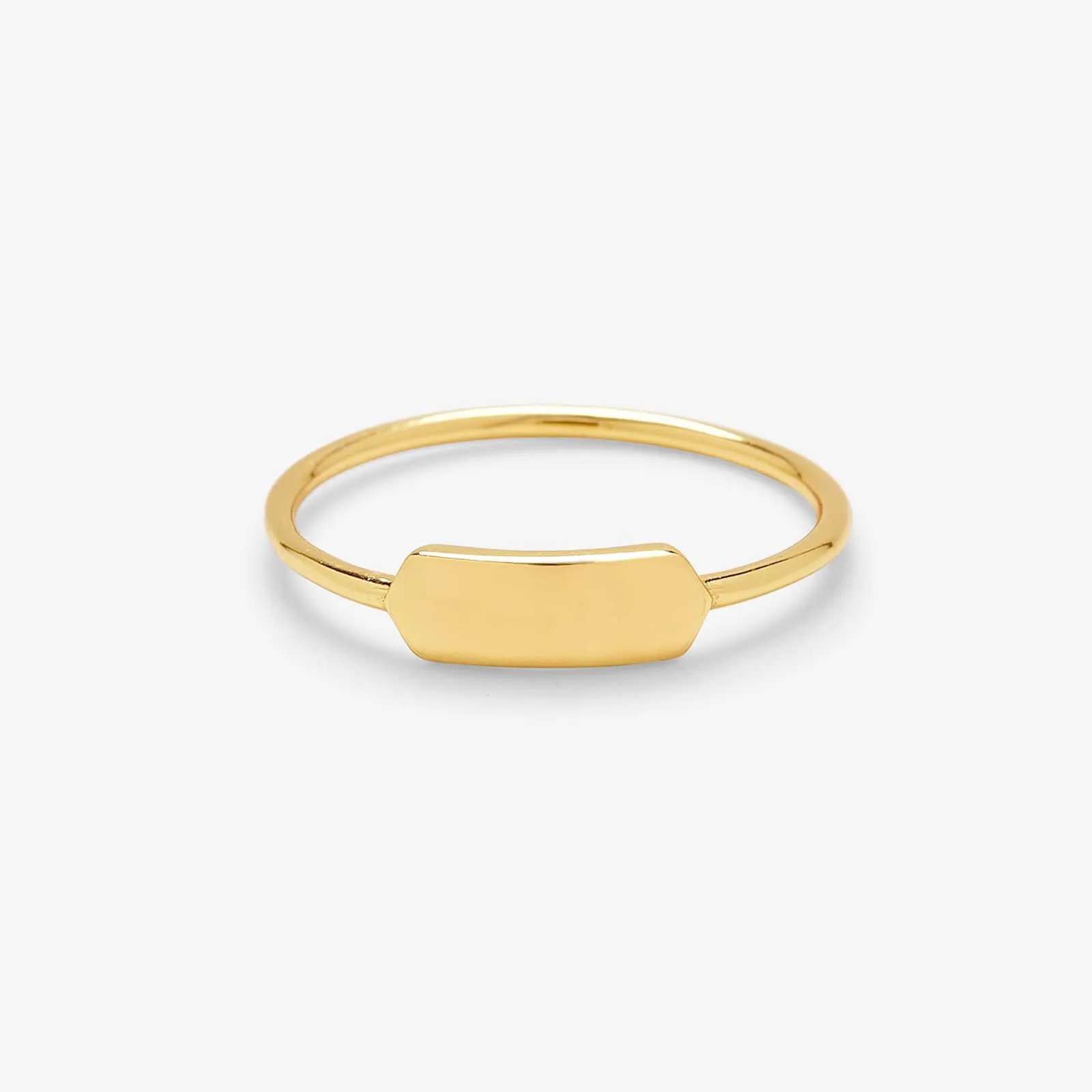 Demi-Fine Engravable Bar Ring sold by Pura Vida