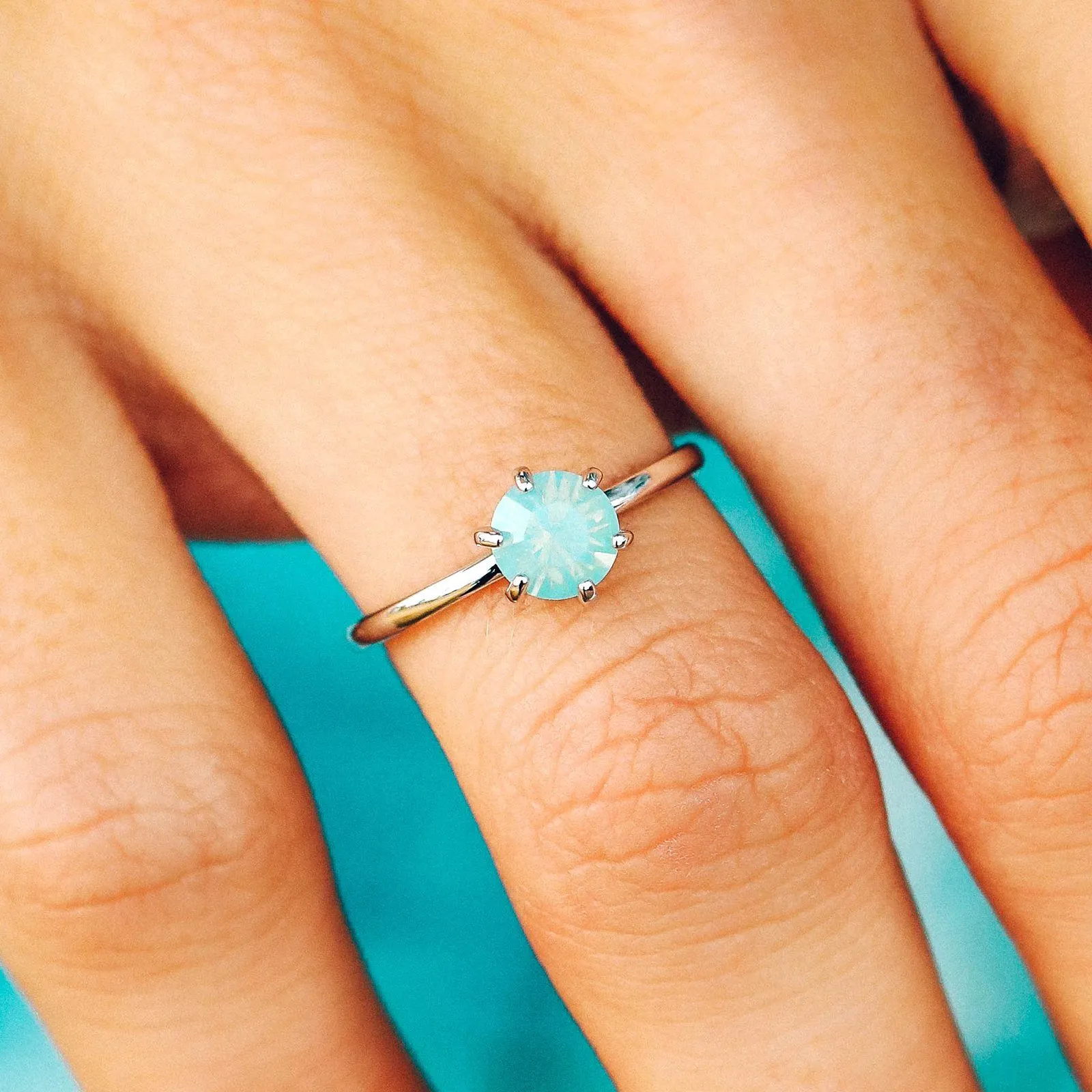 Iridescent Stone Ring sold by Pura Vida product image thumbnail 5