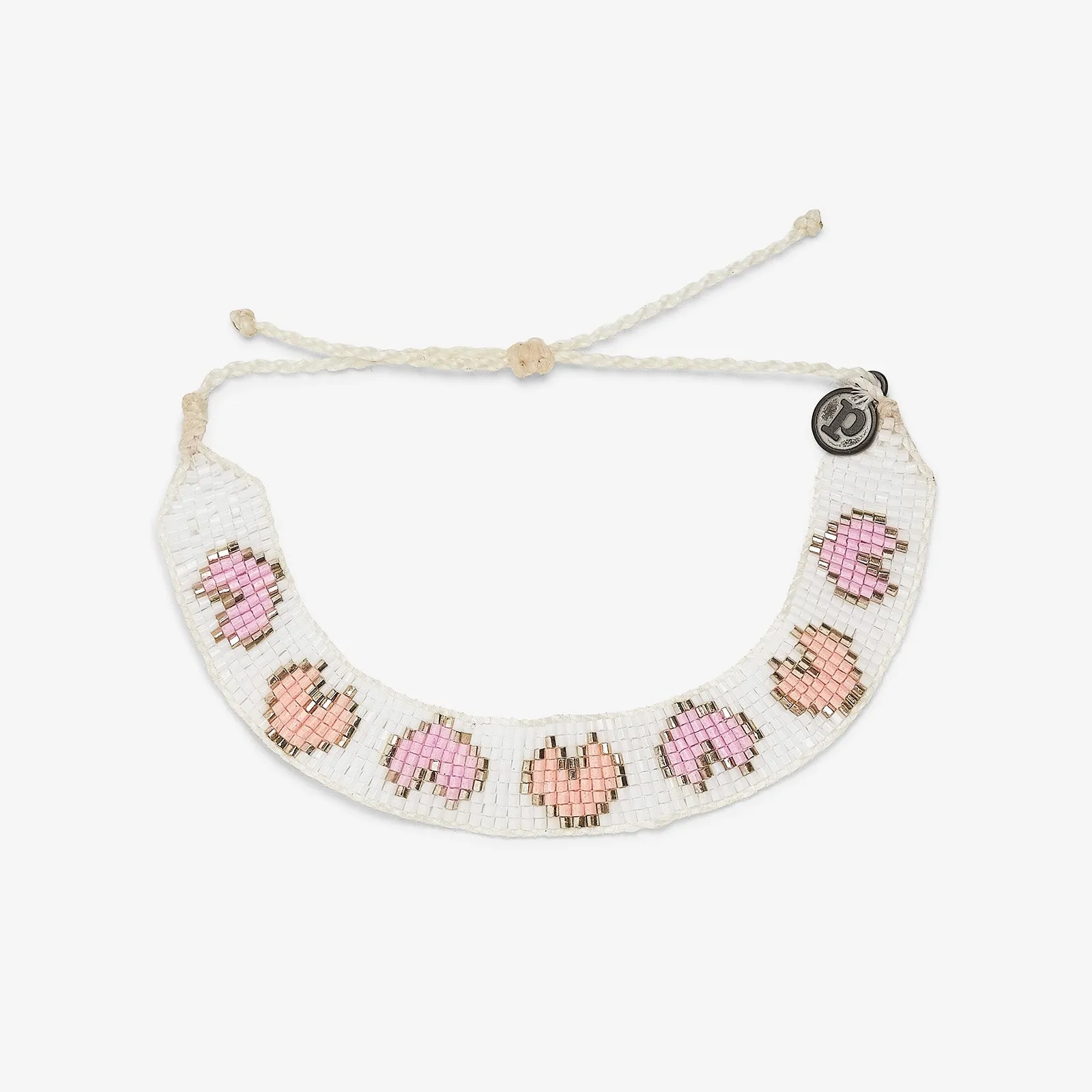 Woven Seed Bead Heart Bracelet sold by Pura Vida