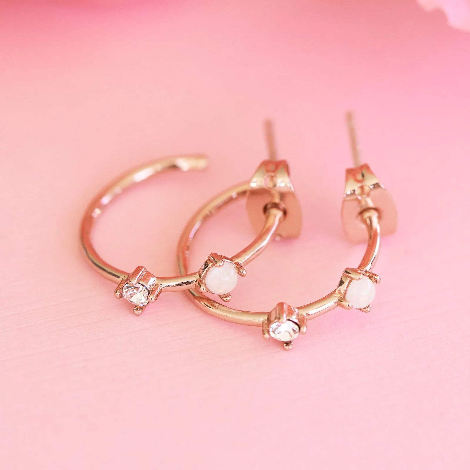 Opal Hoop Earrings sold by Pura Vida product image thumbnail 4