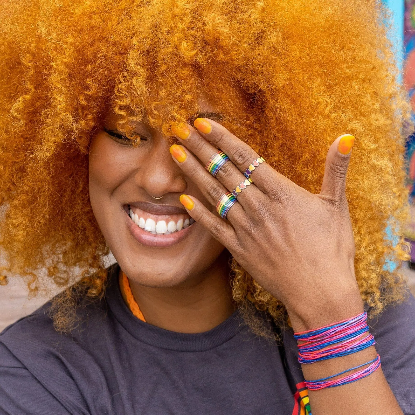 Rainbow Ring Stack sold by Pura Vida product image thumbnail 4