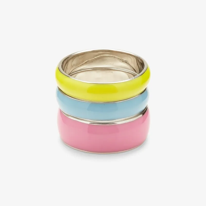Wonderland Enamel Ring Stack made by Pura Vida