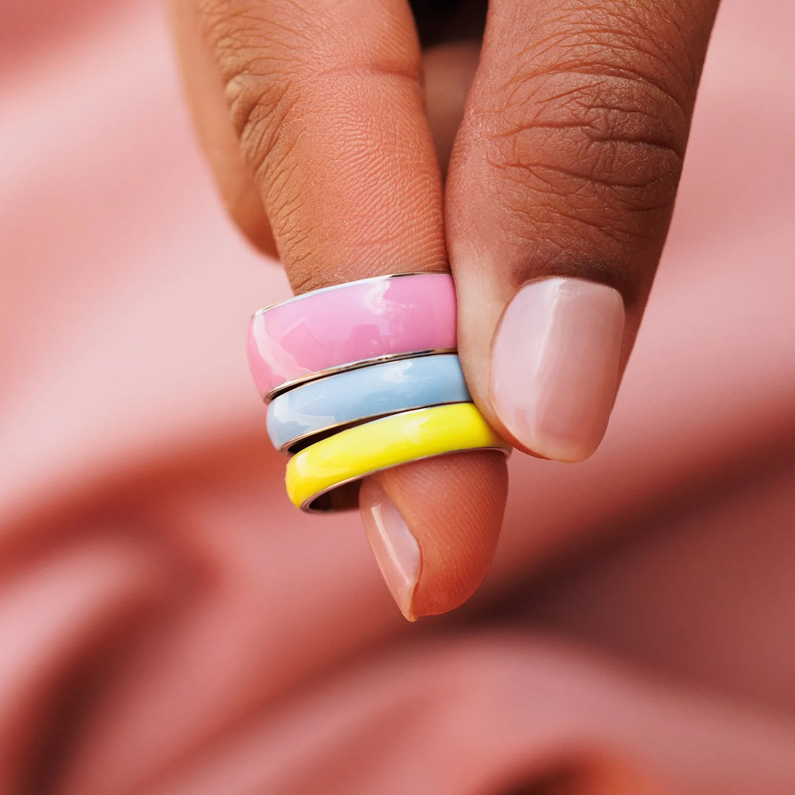 Wonderland Enamel Ring Stack sold by Pura Vida product image thumbnail 3