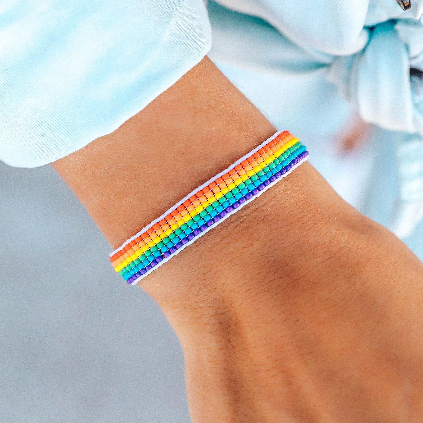 Pride Seed Bead Bracelet sold by Pura Vida product image thumbnail 2