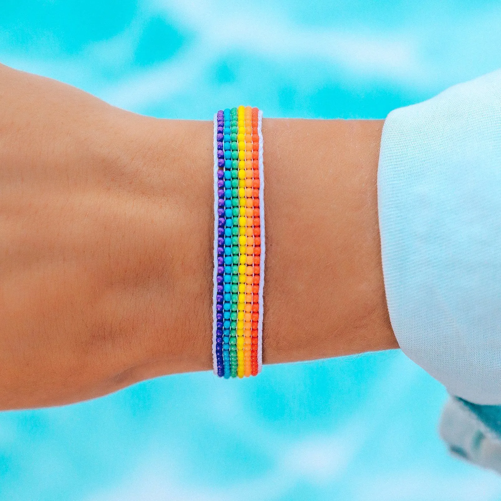 Pride Seed Bead Bracelet sold by Pura Vida product image thumbnail 3