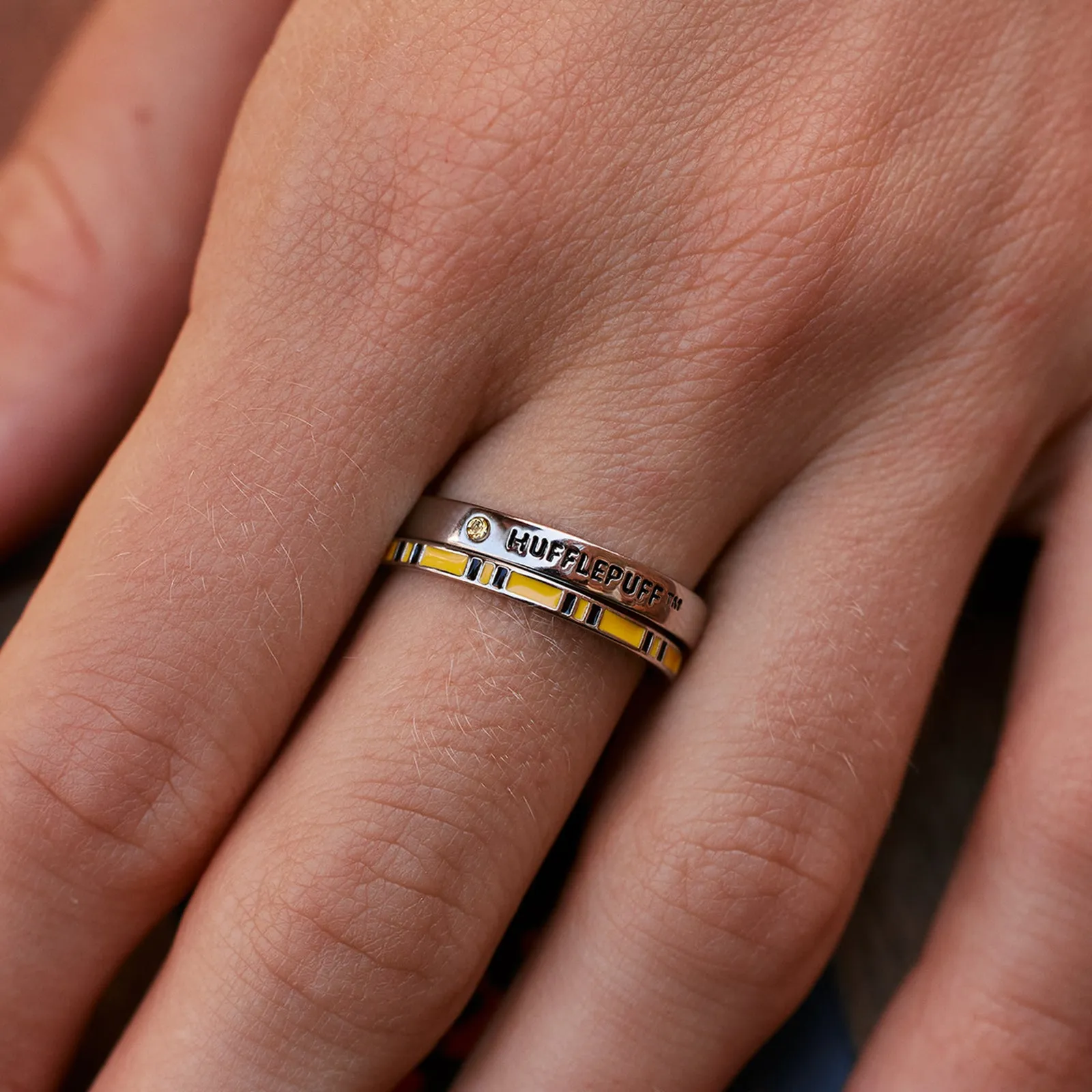 Hufflepuff™ House Ring Stack sold by Pura Vida product image thumbnail 2