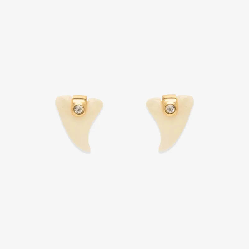 White Shark Tooth Stud Earrings sold by Pura Vida