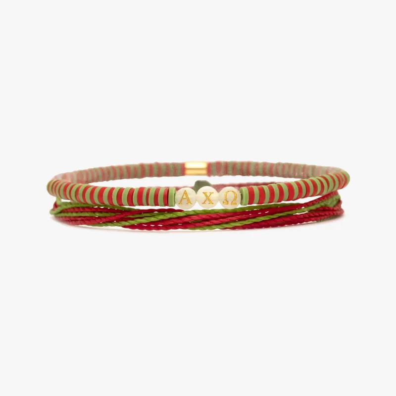 Alpha Chi Omega Bracelet Set of 2 made by Pura Vida