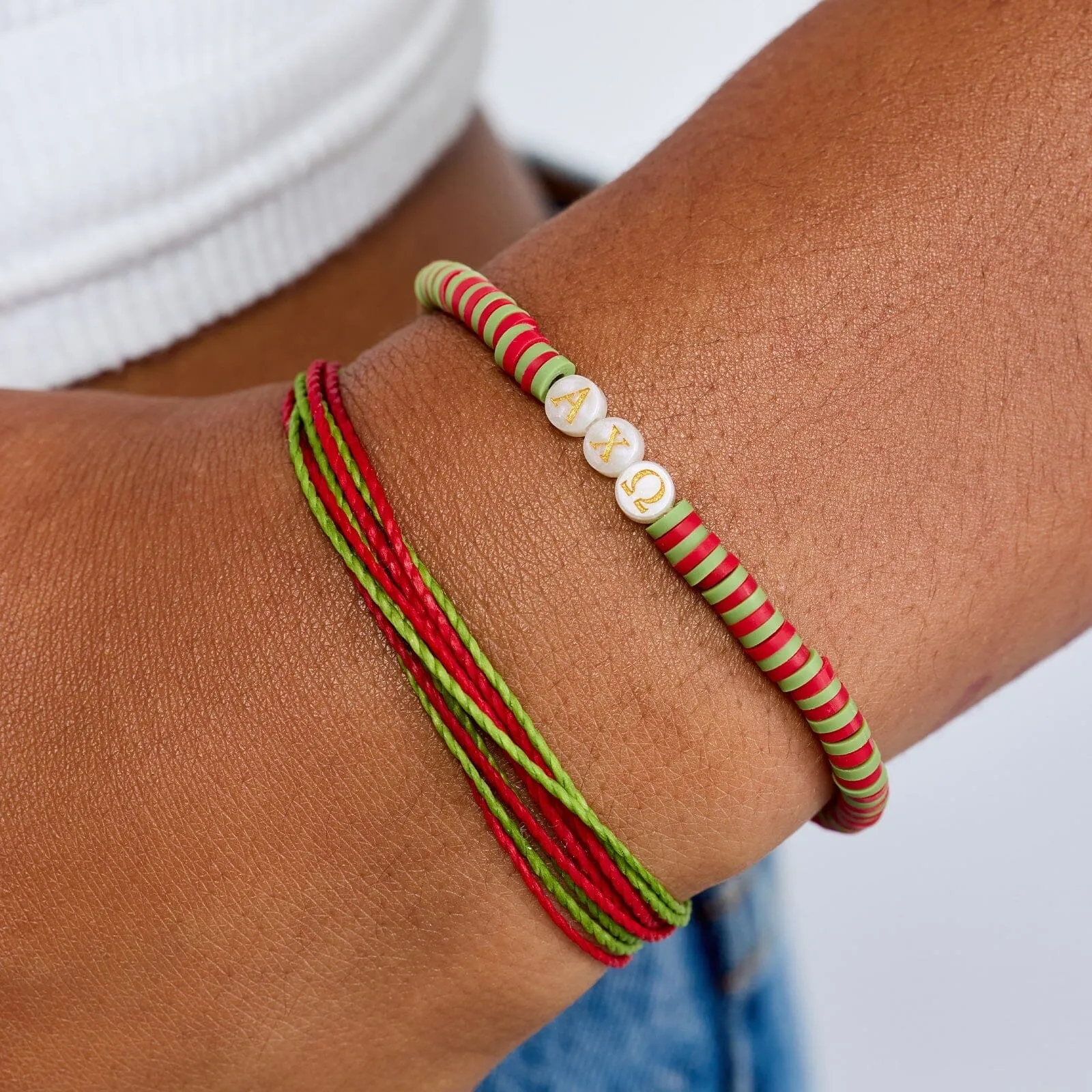 Alpha Chi Omega Bracelet Set of 2 sold by Pura Vida product image thumbnail 2