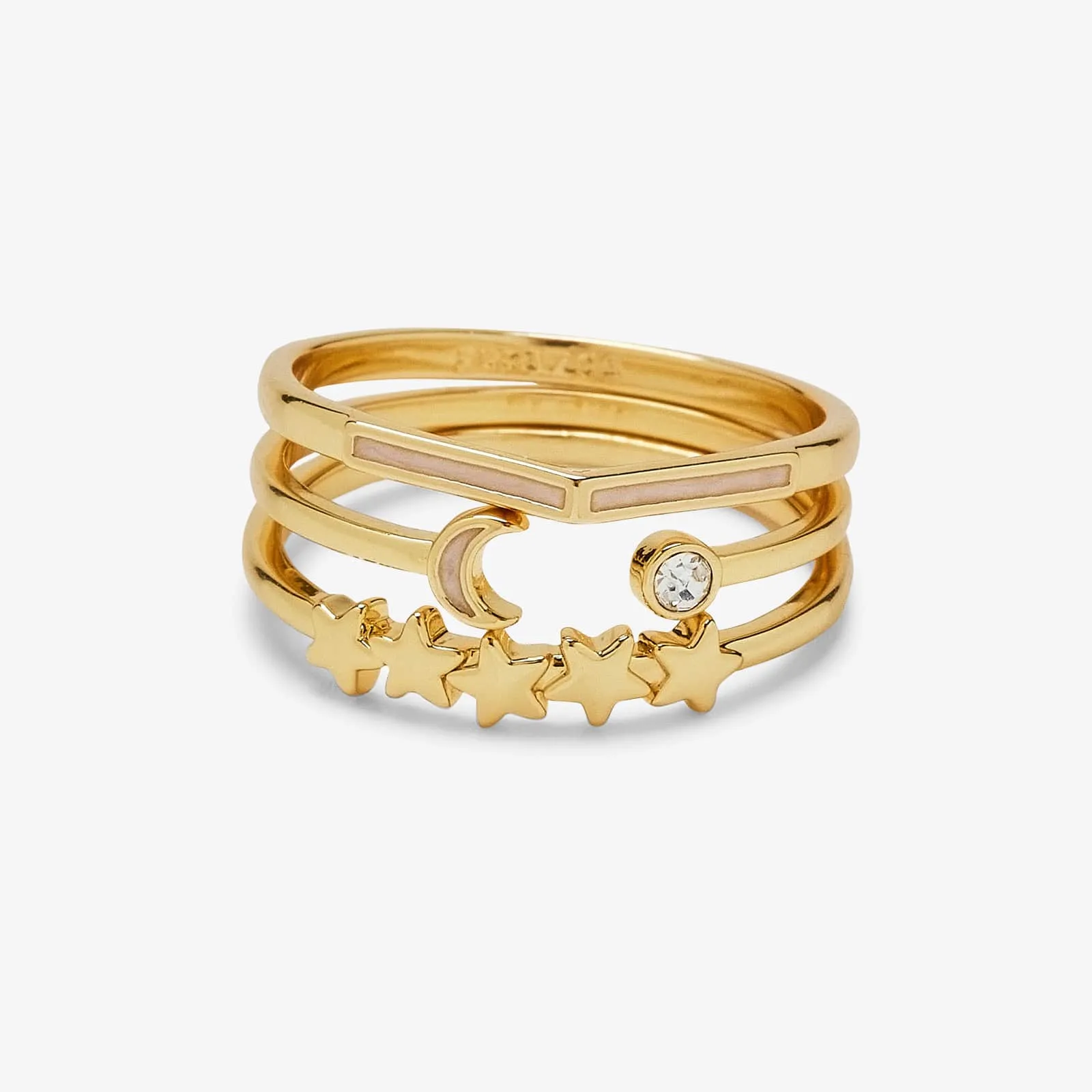 Crescent Stars Ring Stack sold by Pura Vida product image thumbnail 2
