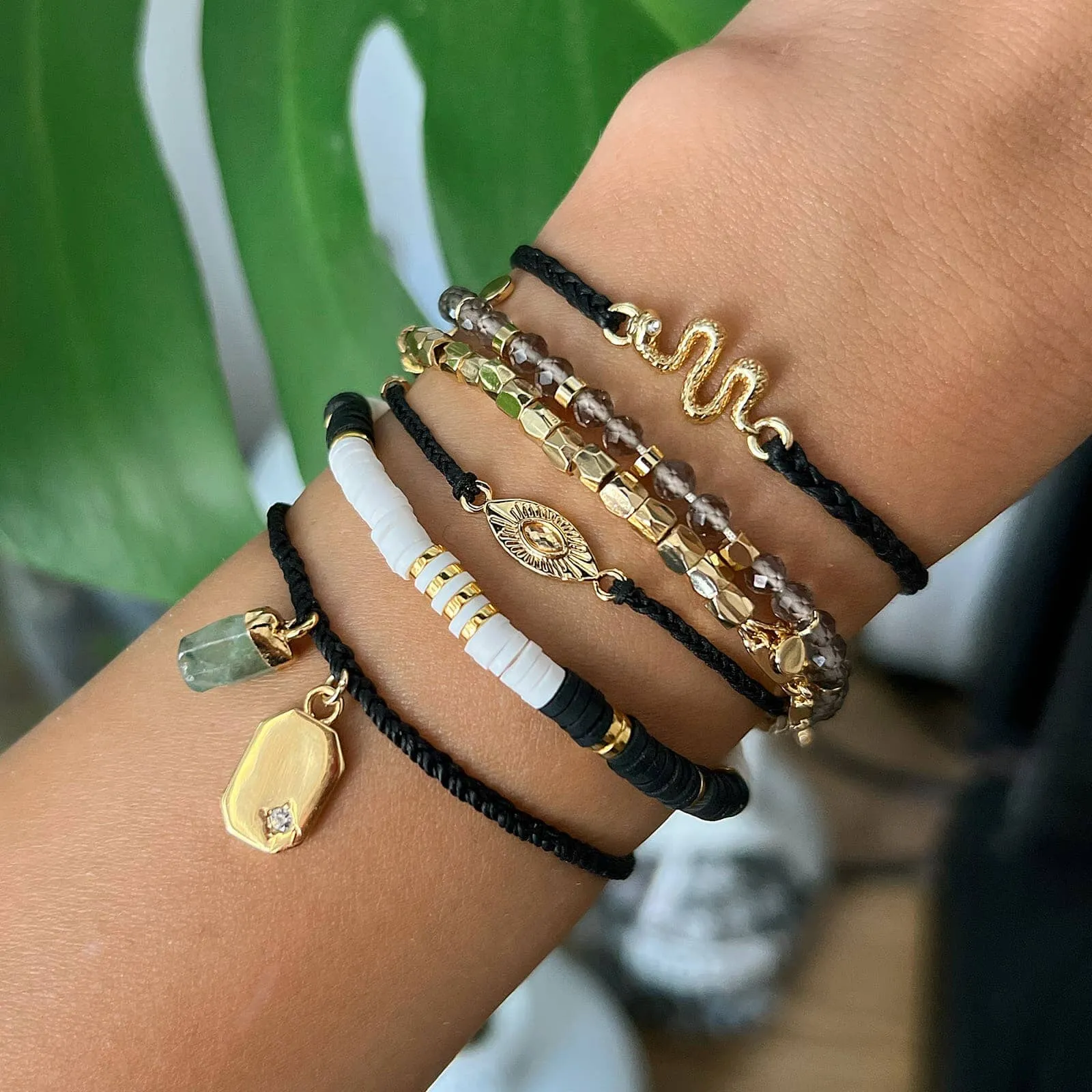 Sunburst Eye Gold Charm Bracelet sold by Pura Vida product image thumbnail 4