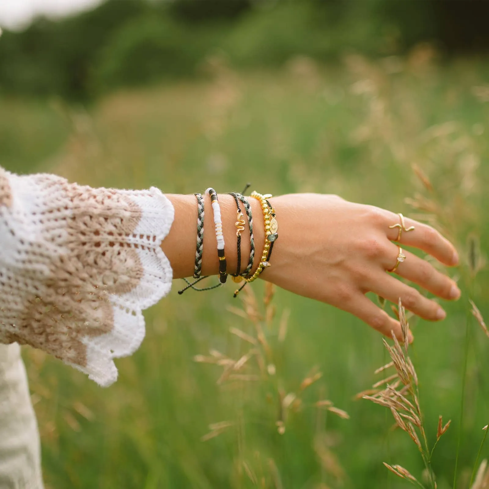 Sunburst Eye Gold Charm Bracelet sold by Pura Vida product image thumbnail 5