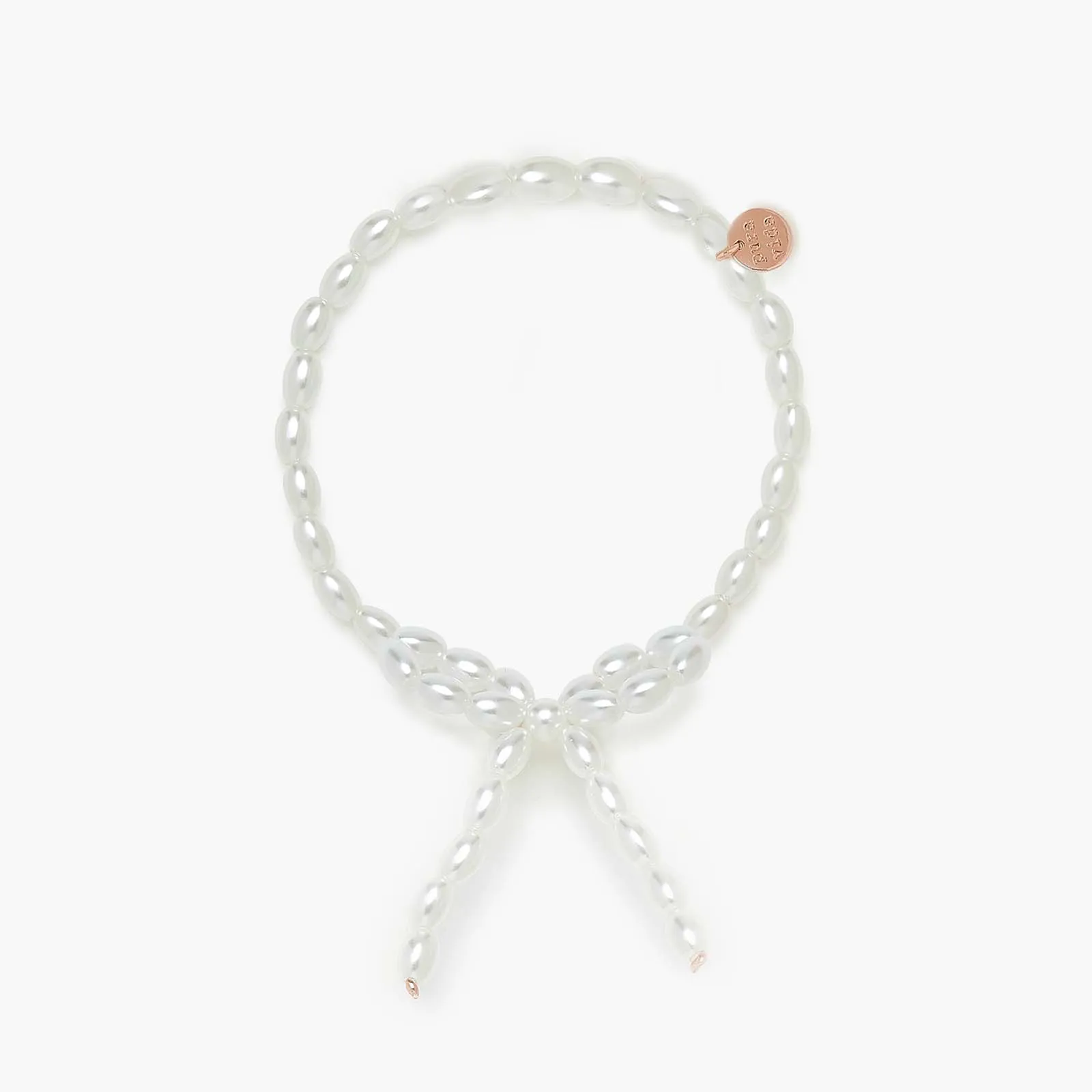 Mother of Pearl Bow Stretch Bracelet sold by Pura Vida