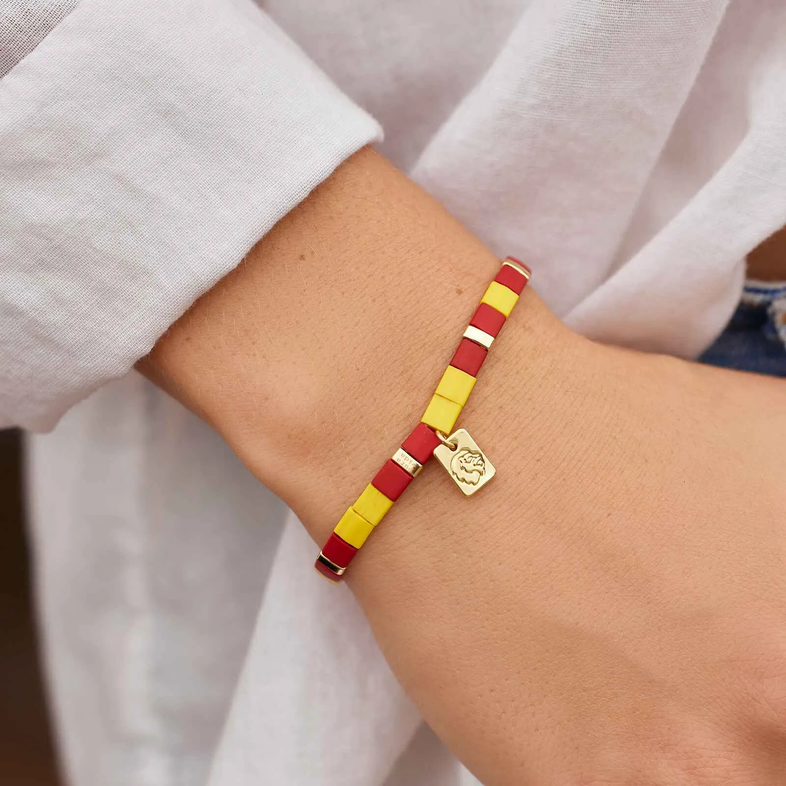 Gryffindor™ Tile Bead Stretch Bracelet sold by Pura Vida product image thumbnail 3