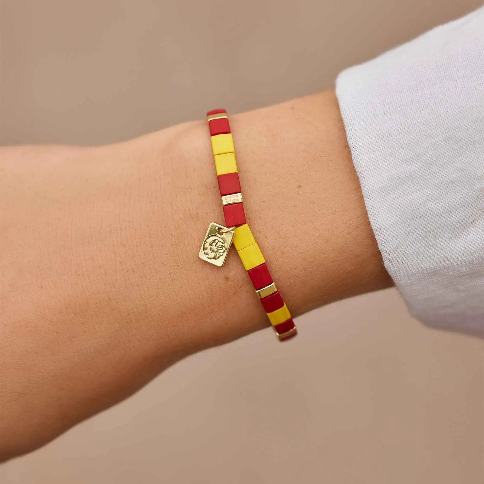 Gryffindor™ Tile Bead Stretch Bracelet sold by Pura Vida product image thumbnail 2