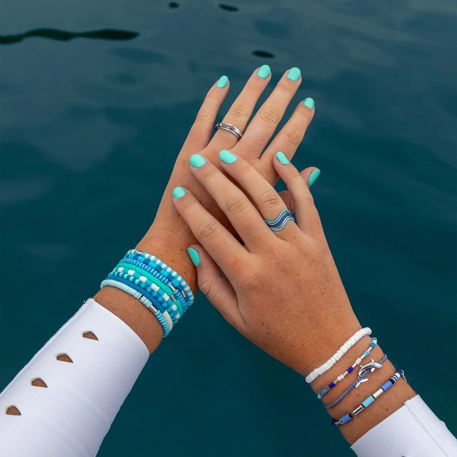 Shark Week Bead Stretch Bracelet Set of 3 sold by Pura Vida product image thumbnail 5