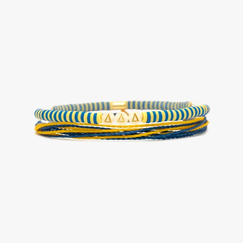 Delta Delta Delta Bracelet Set of 2 made by Pura Vida