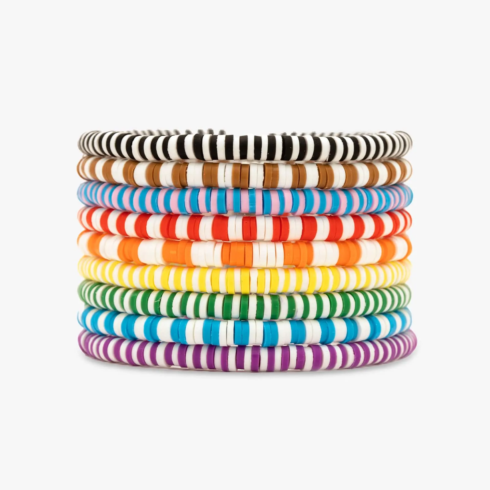 Rainbow Stretch Bracelet Set of 8 sold by Pura Vida