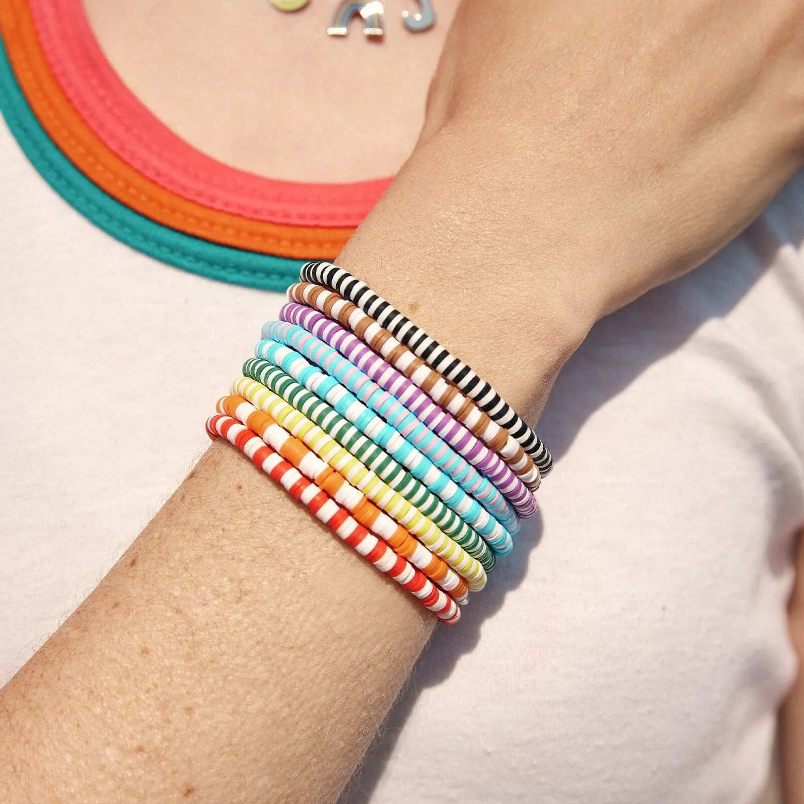 Rainbow Stretch Bracelet Set of 8 sold by Pura Vida product image thumbnail 3
