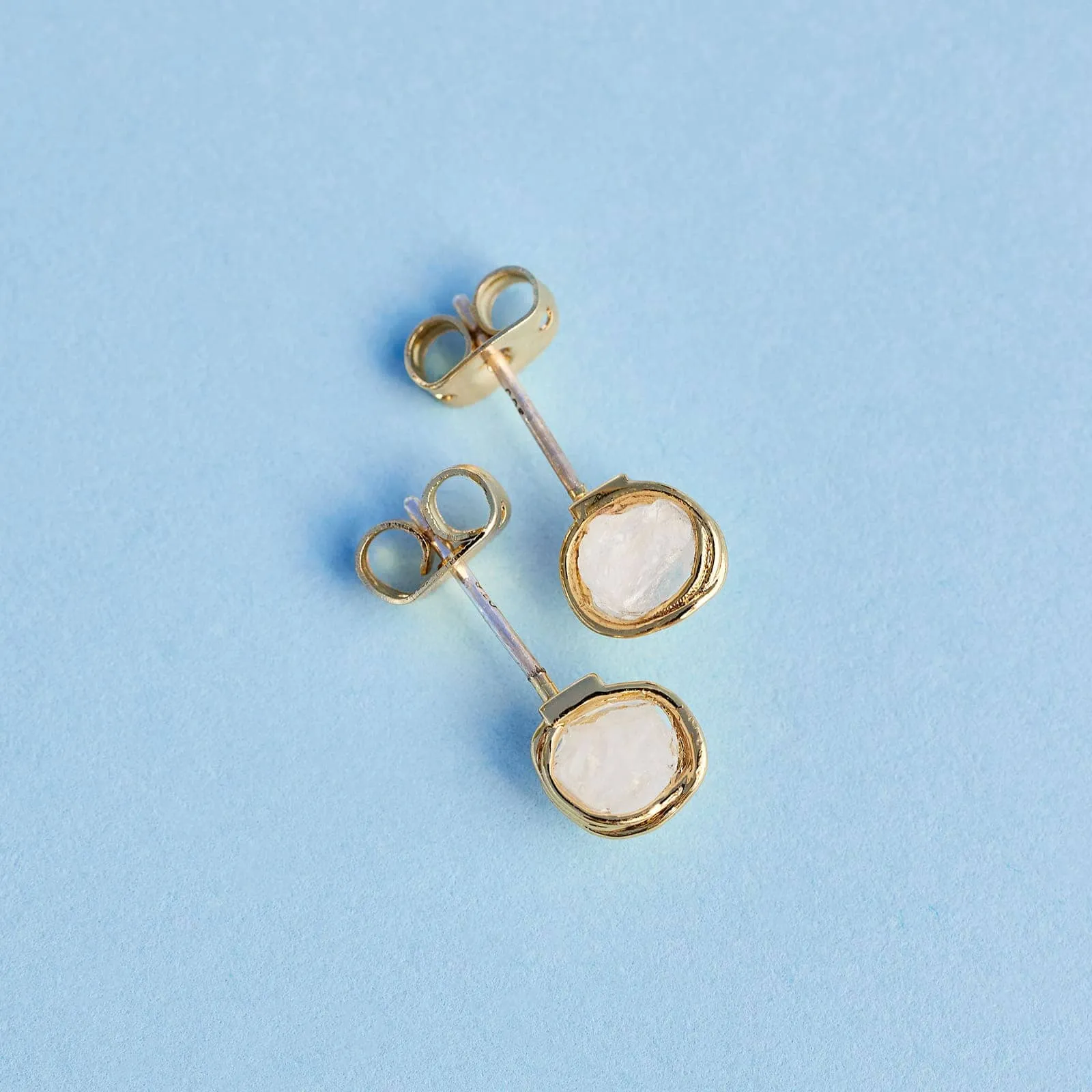 Raw Clear Quartz Stud Earrings sold by Pura Vida product image thumbnail 4