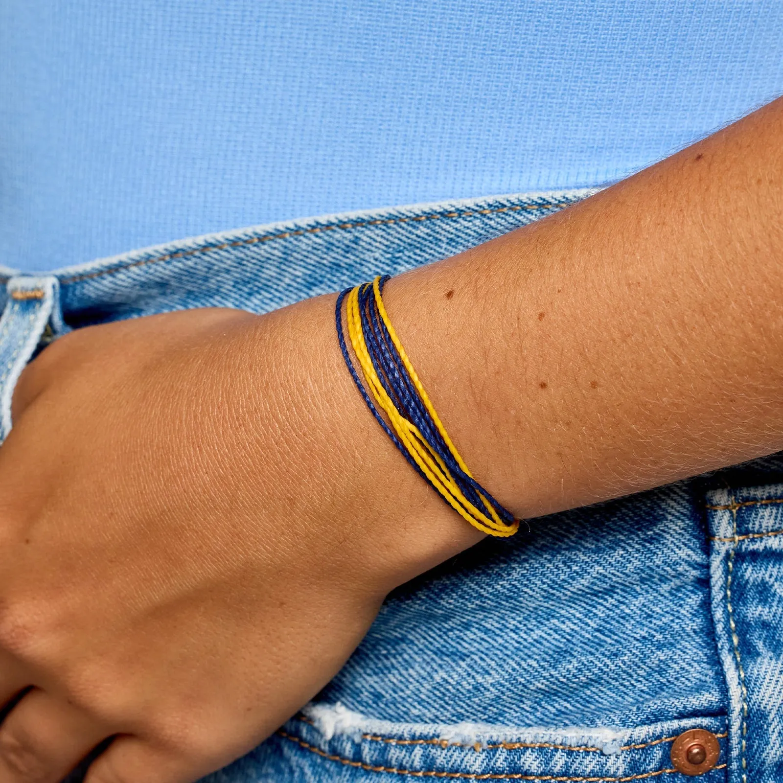 Navy & Yellow Bracelet sold by Pura Vida product image thumbnail 2