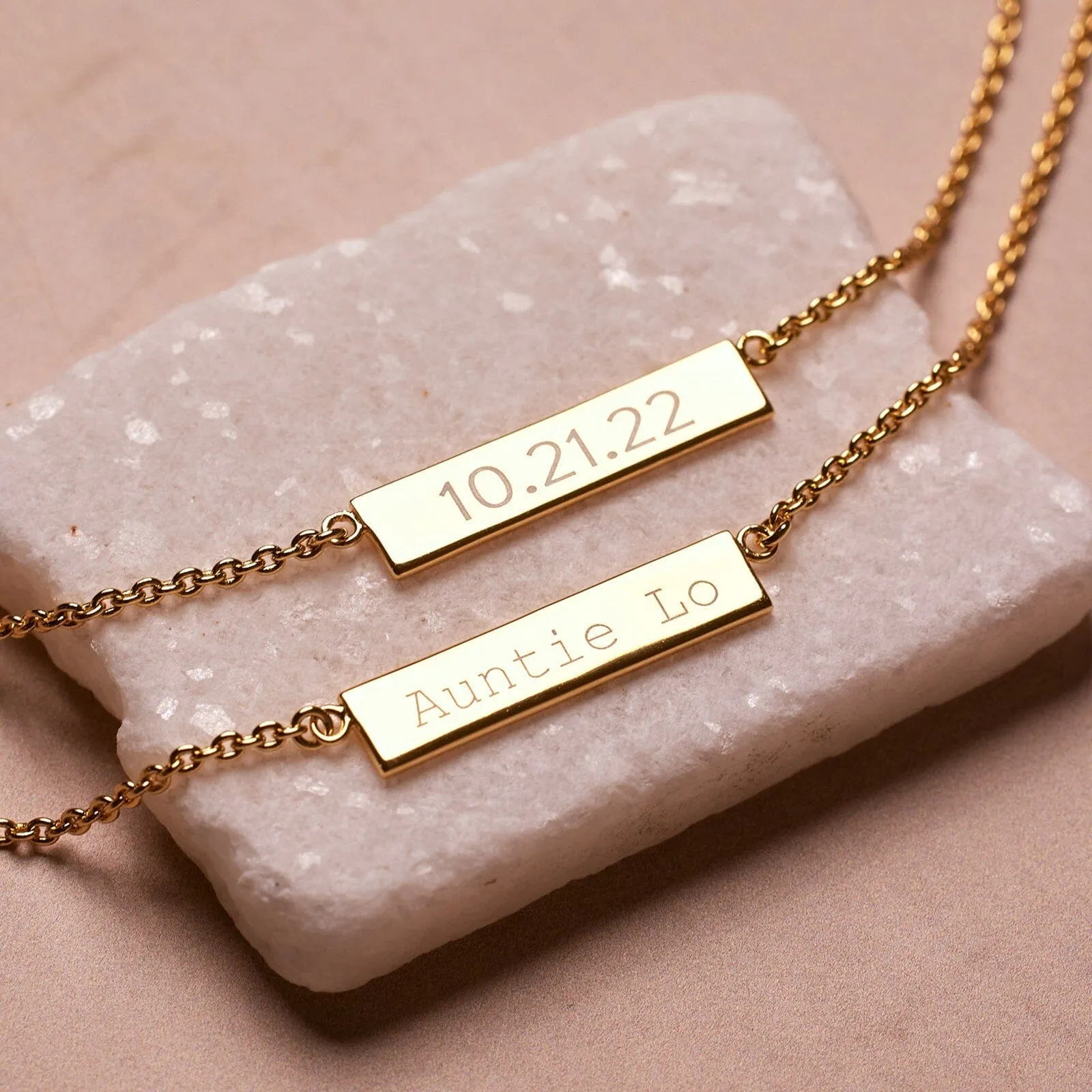 Demi-Fine Engravable Bar Necklace sold by Pura Vida product image thumbnail 5