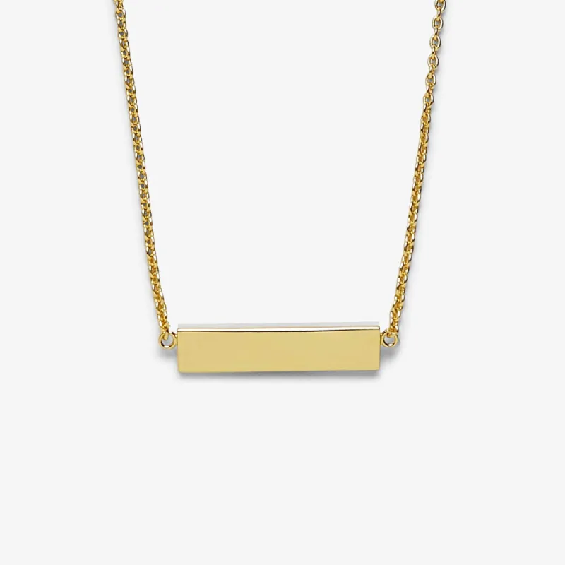 Demi-Fine Engravable Bar Necklace sold by Pura Vida