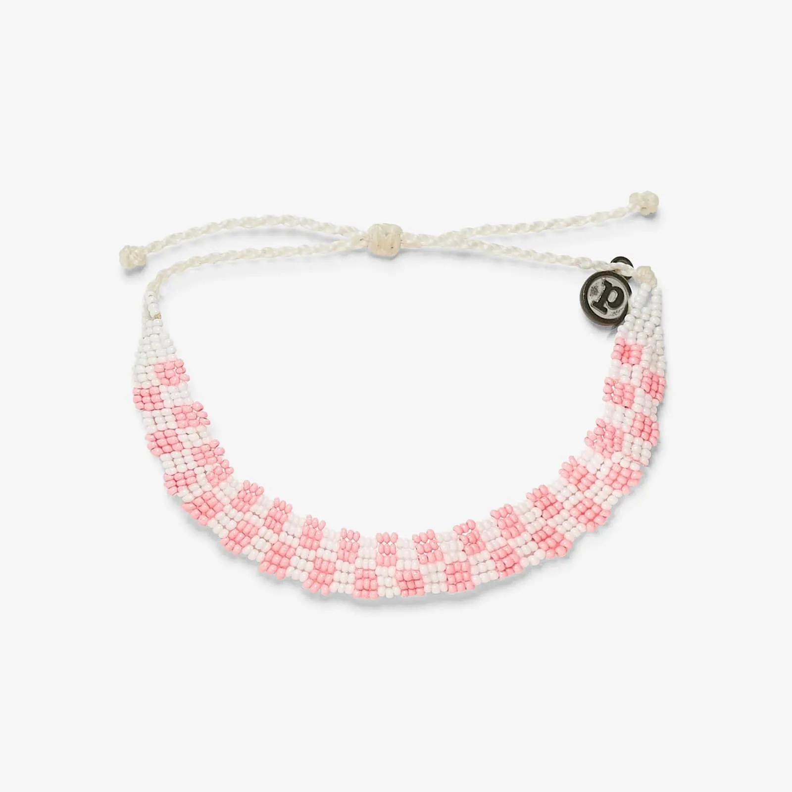 Pink Woven Seed Bead Checkerboard Bracelet sold by Pura Vida