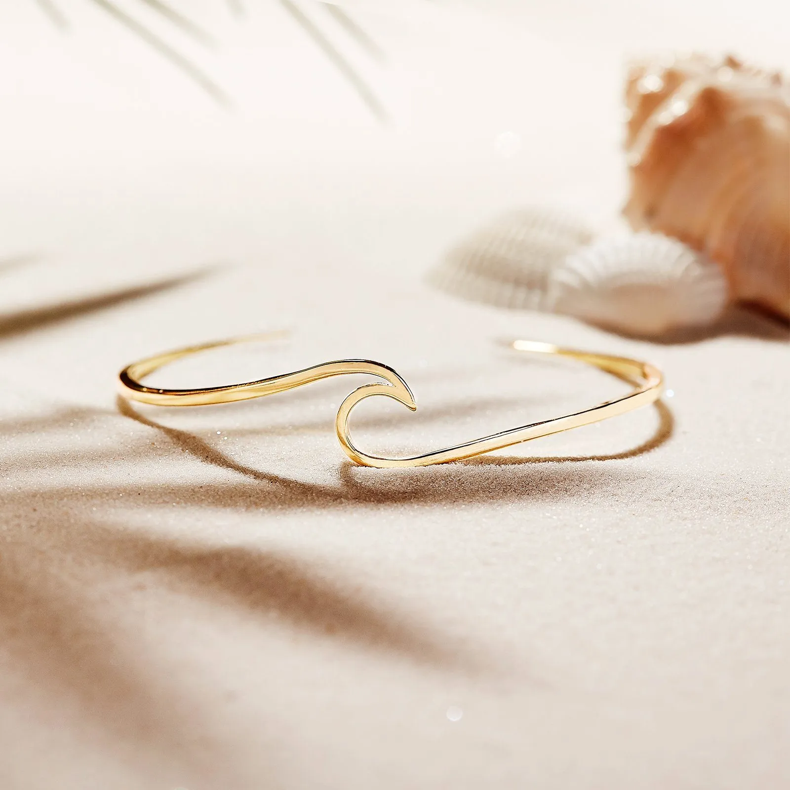 Gold Wave Cuff Bracelet sold by Pura Vida product image thumbnail 3