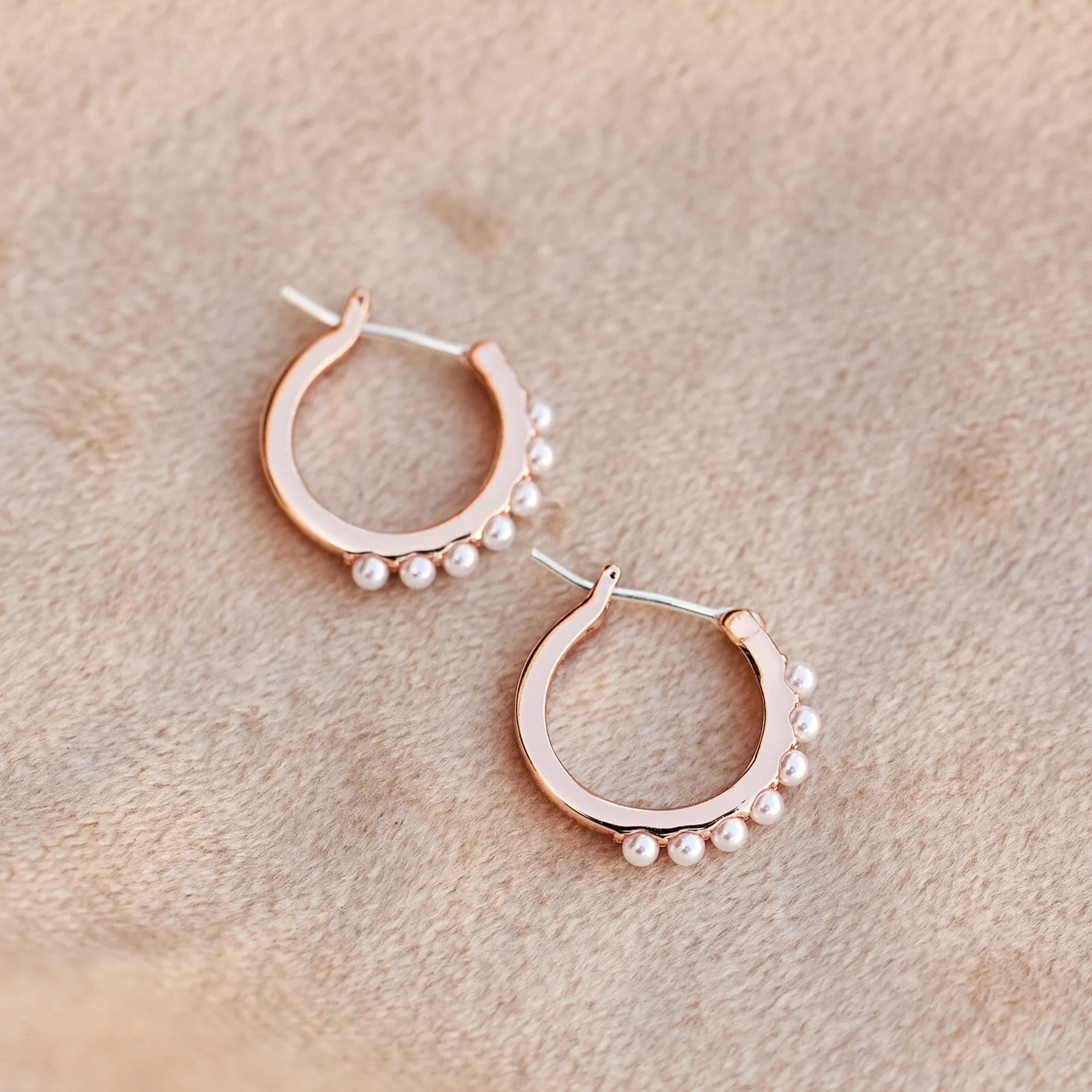 Mini Pearl Pavé Huggies sold by Pura Vida product image thumbnail 3