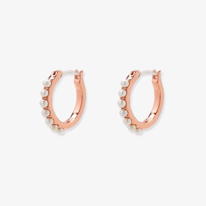 Mini Pearl Pavé Huggies sold by Pura Vida