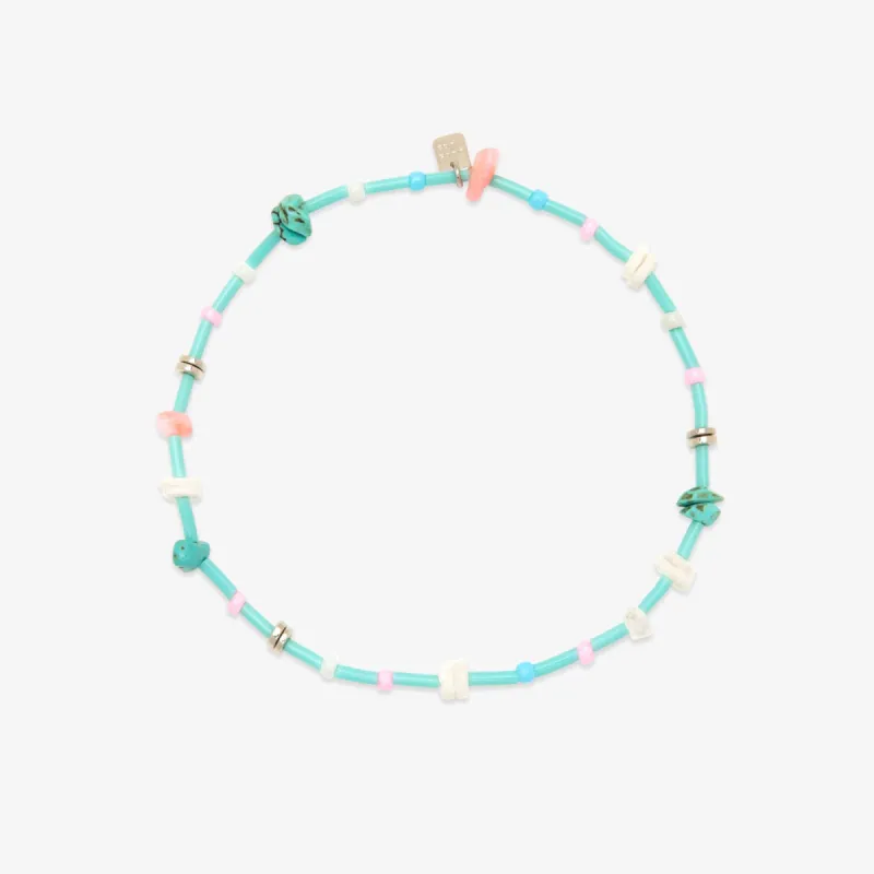Mixed Gemstone Chip Anklet sold by Pura Vida
