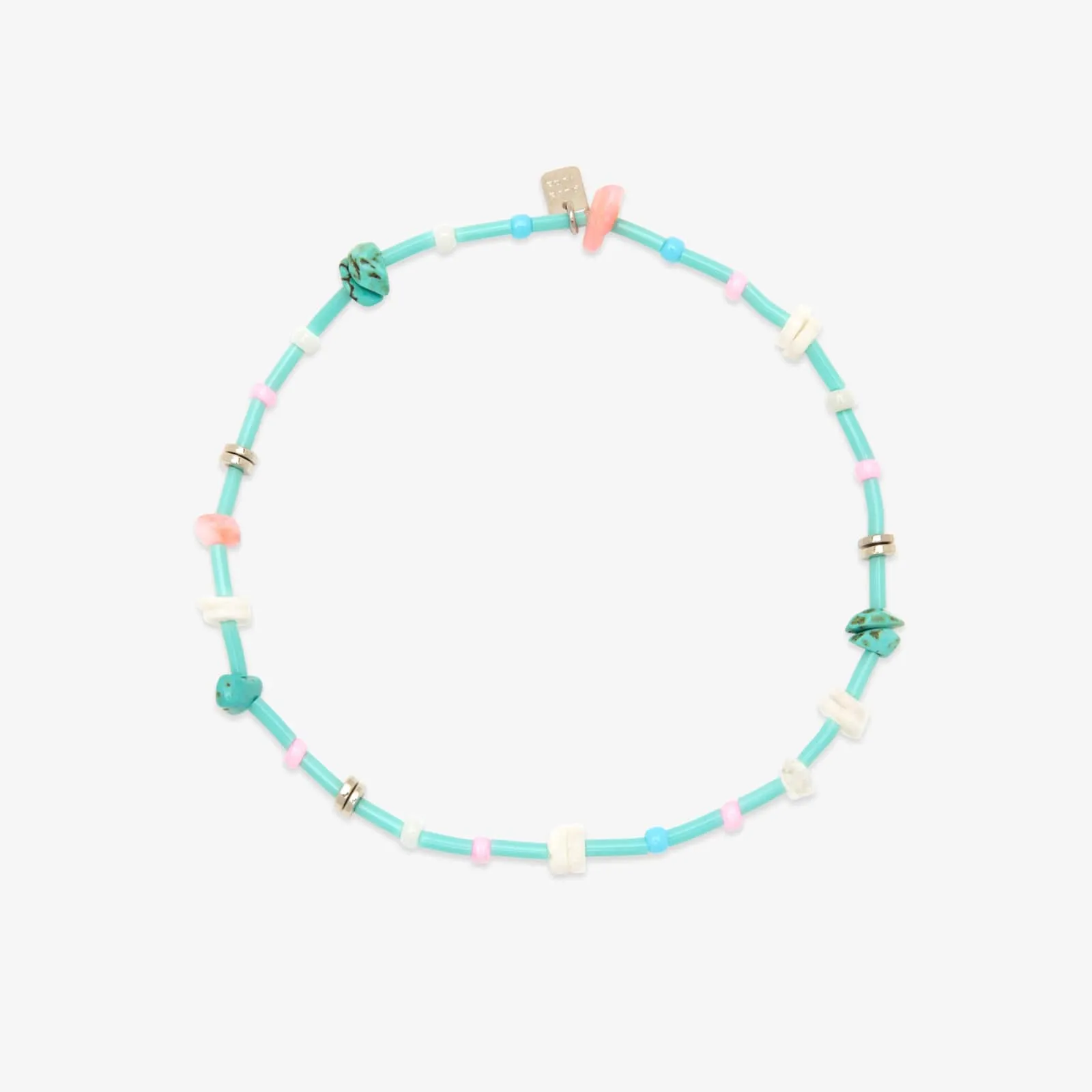 Mixed Gemstone Chip Anklet sold by Pura Vida