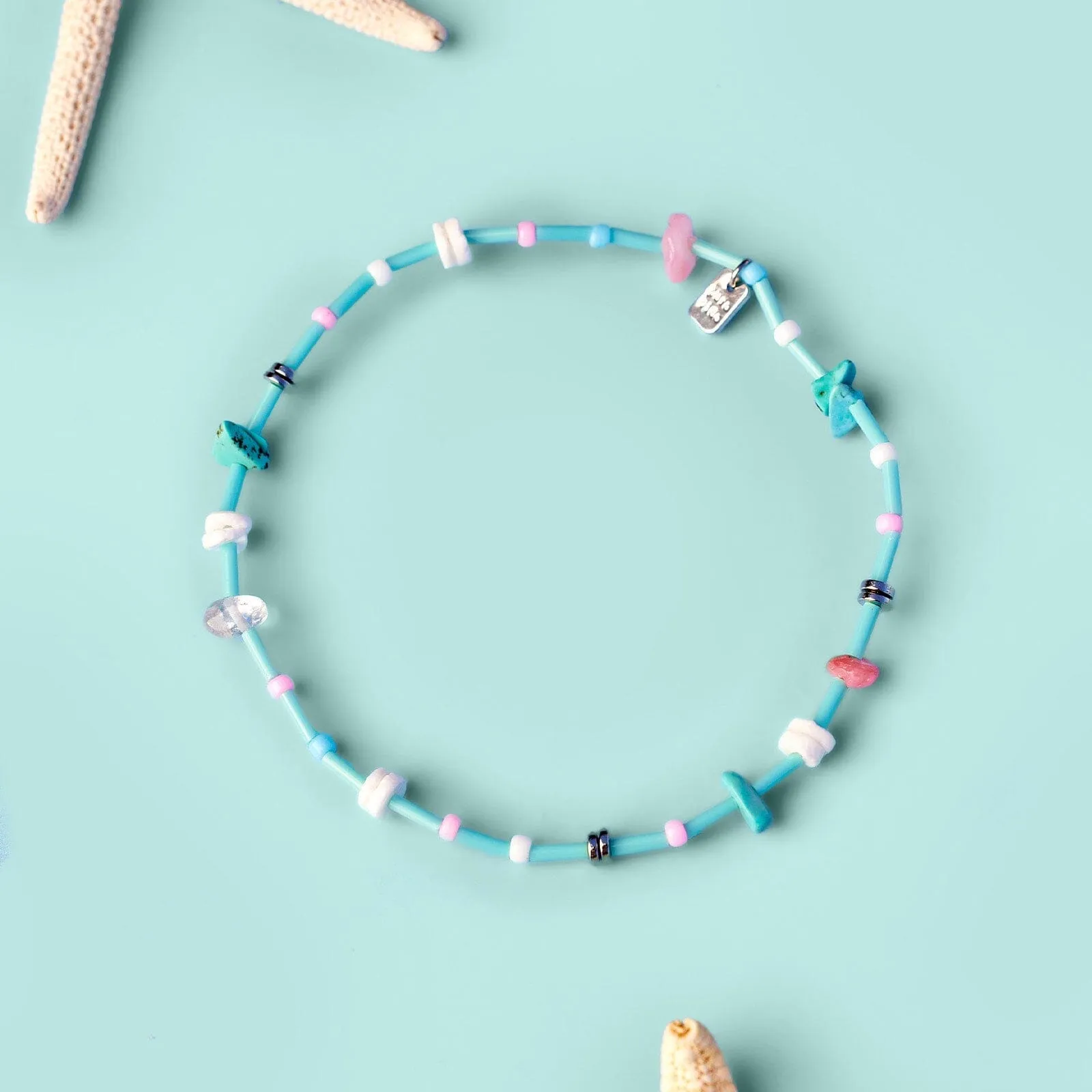 Mixed Gemstone Chip Anklet sold by Pura Vida product image thumbnail 4