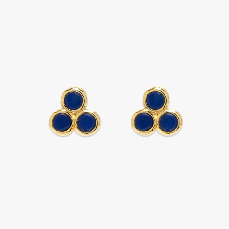 Surfrider Three Stone Stud Earrings sold by Pura Vida