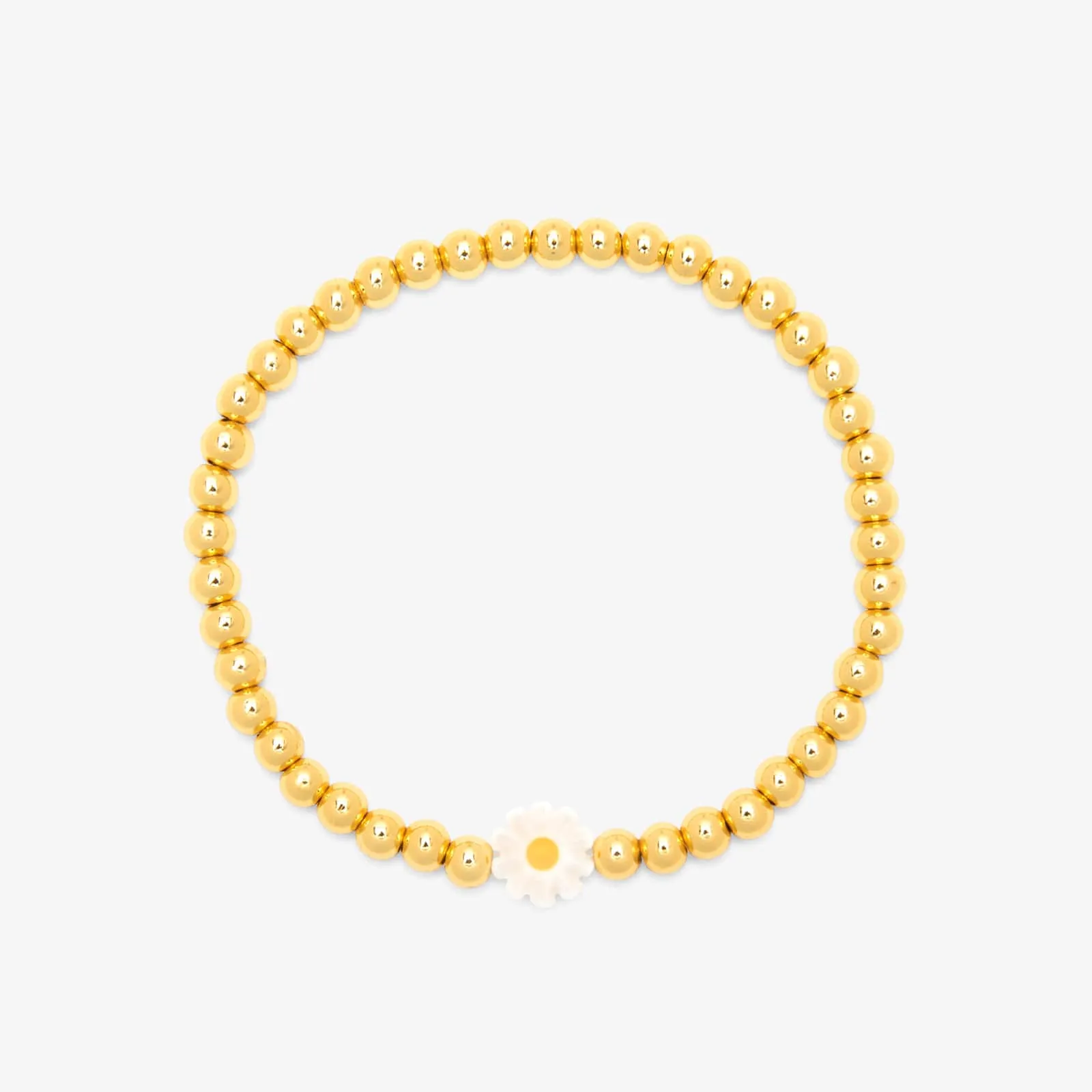 Daisy Gold Bead Stretch Bracelet sold by Pura Vida