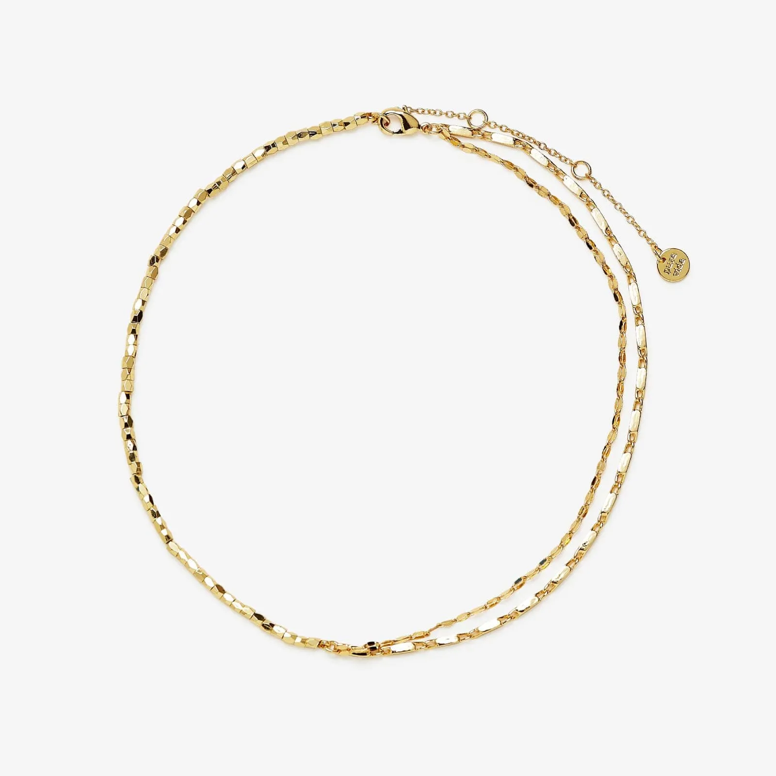 Metal Bead & Chain Choker sold by Pura Vida