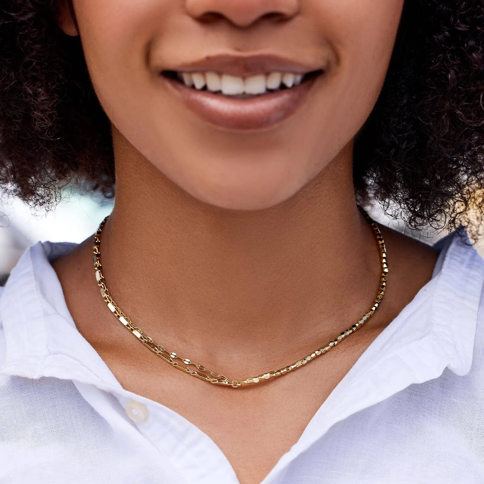 Metal Bead & Chain Choker sold by Pura Vida product image thumbnail 2