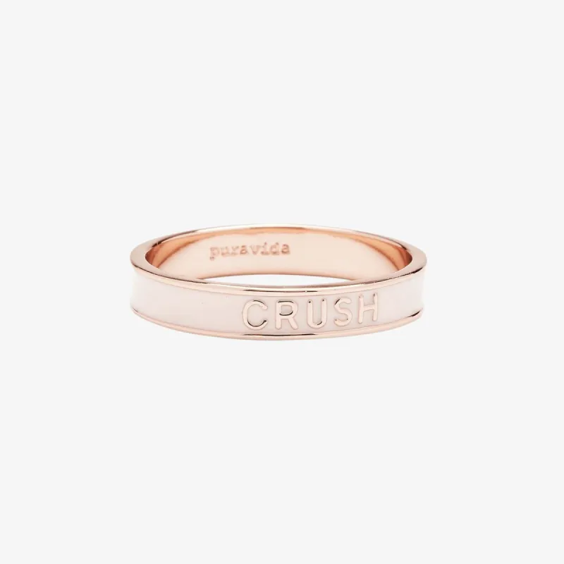 Crush Enamel Word Ring sold by Pura Vida