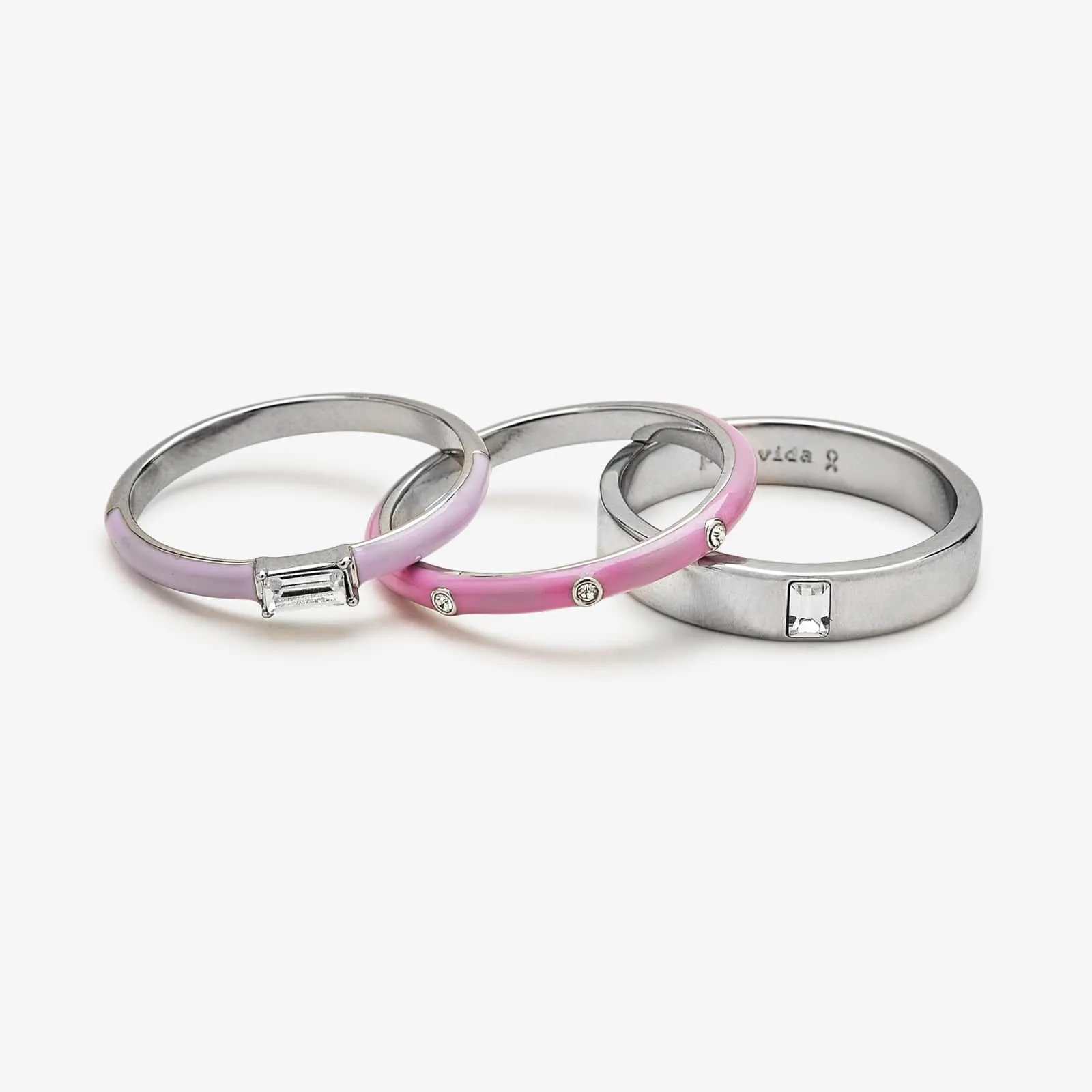 Boarding for Breast Cancer Ring Stack sold by Pura Vida product image thumbnail 2