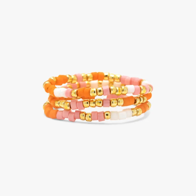 Warm Breeze Stretch Ring Set of 3 sold by Pura Vida