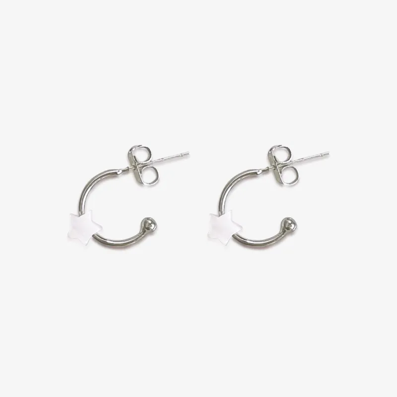 Pearlized Star Bead Hoop Earrings made by Pura Vida