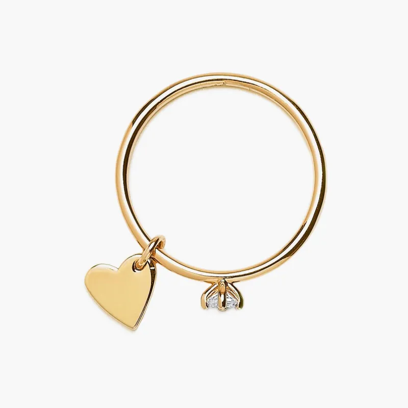 Engravable Heart Ring sold by Pura Vida