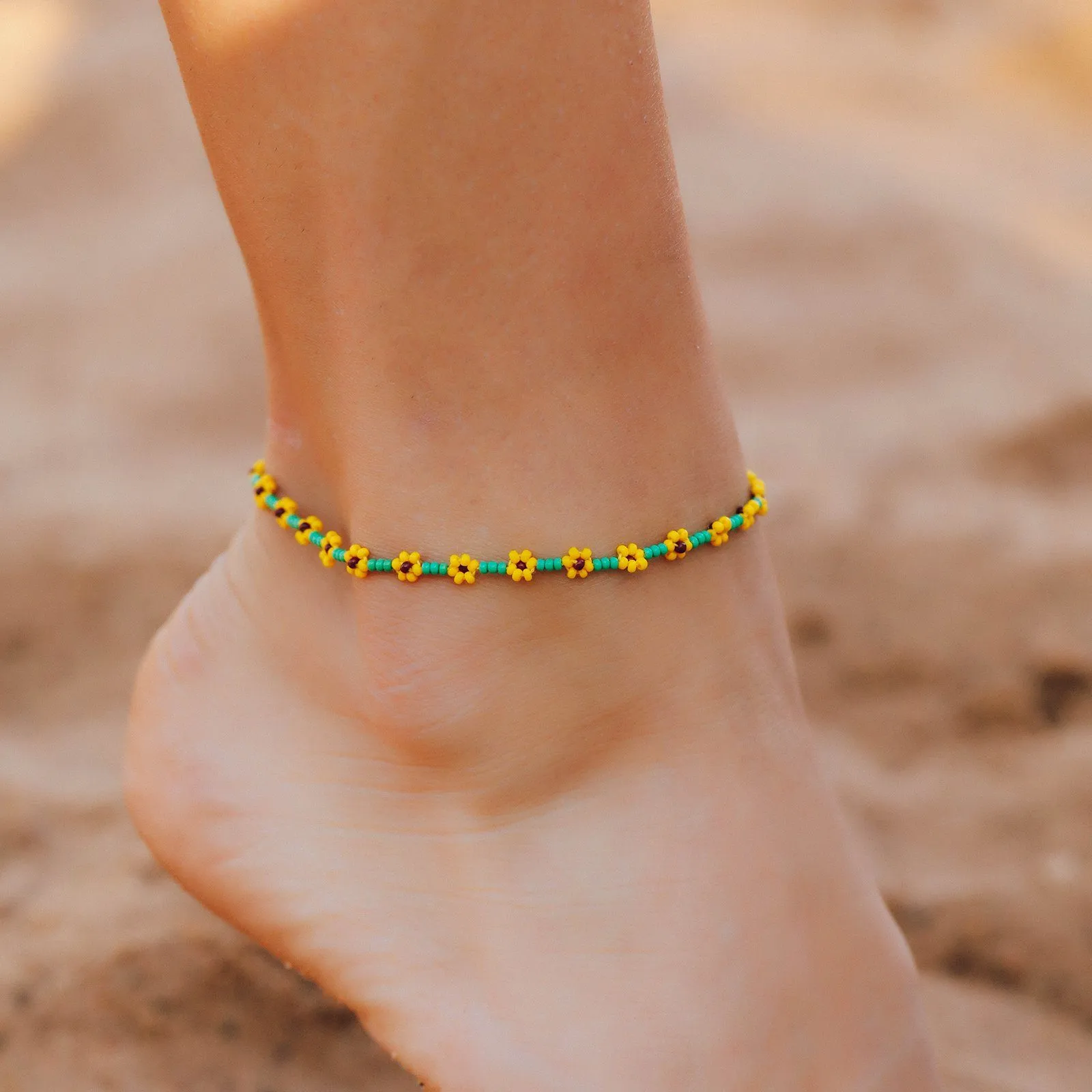 Sunflower Seed Bead Anklet sold by Pura Vida product image thumbnail 2