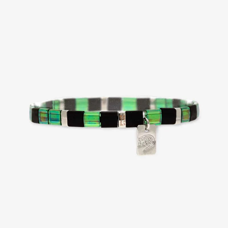 Slytherin™ Tile Bead Stretch Bracelet sold by Pura Vida