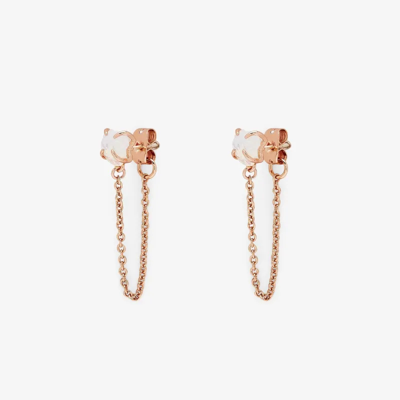 Raw Gem Chain Wrap Earrings sold by Pura Vida