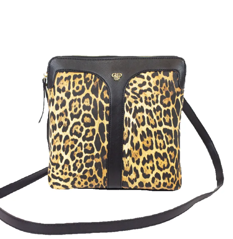 Litt Crossbody Bag - T-strap Leopard sold by PurseN