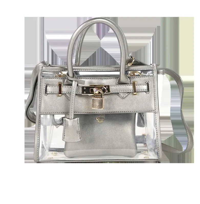 In Chic Stadium Bag - Pewter sold by PurseN